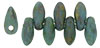 Mini Dagger Beads 6 x 2.5mm : Turquoise - Copper Picasso