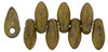 Mini Dagger Beads 6 x 2.5mm : Chartreuse - Copper Picasso