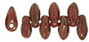 Mini Dagger Beads 6 x 2.5mm : Silversheen - Ruby