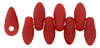 Mini Dagger Beads 6 x 2.5mm : Matte - Opaque Red