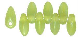 Mini Dagger Beads 2.5/6mm Tube 2.5" : Matte - Iris - Olivine