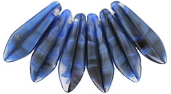 Dagger 16 x 5mm : Blue w/Black Swirl