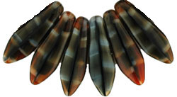 Dagger 16 x 5mm : Stripe Red/Black/Brown