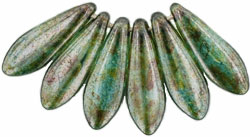 Dagger 16 x 5mm : Luster - Transparent Green