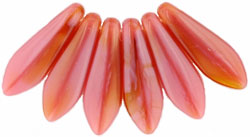 Dagger 16 x 5mm : Coral Pink/Brown