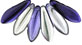 Dagger 16 x 5mm : Coated Metallic Purple - 1/2 Silver Coat