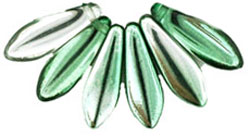 Dagger 16 x 5mm : Pale Peridot - Silver 1/2 Coat