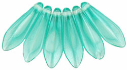Dagger 16 x 5mm : Luster - Teal/White