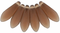 Dagger 16 x 5mm : Matte - Smoky Topaz