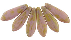 Dagger 16 x 5mm : Luster - Opaque Rose/Gold Topaz