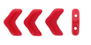 Vee Bead 4 x 10mm : Opaque Red