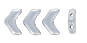 Vee Bead 4 x 10mm : Matte - Metallic Silver (50pc)