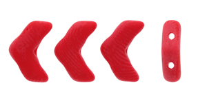 Vee Bead 4 x 10mm : Matte - Opaque Red