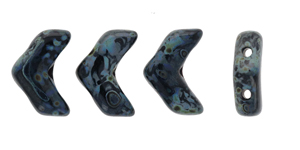 Vee Bead 4 x 10mm : Jet - Picasso