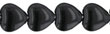 Heart Beads 10/10mm: Jet