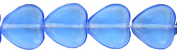 Heart Beads 10/10mm : Med Sapphire