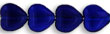Heart Beads 10/10mm: Cobalt-(loose)