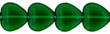 Heart Beads 10/10mm: Green Emerald
