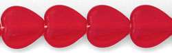 Heart Beads 10/10mm : Lt Siam Ruby