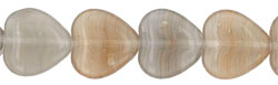 Heart Beads 10/10mm : HurriCane Glass - Ashes of Lovers