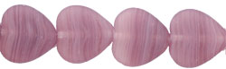 Heart Beads 10/10mm : HurriCane Glass - Matte - Funky Love