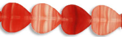 Heart Beads 10/10mm : HurriCane Glass - Matte - Be My Valentine