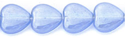 Heart Beads 10/10mm : Luster - Med Sapphire