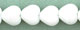 Heart Beads 6/6mm : Opaque White
