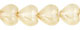 Heart Beads 6/6mm : Luster - Transparent Champagne