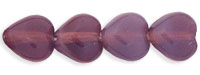 Heart Beads 6 x 6mm : Milky Amethyst