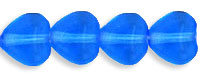 Heart Beads 6 x 6mm : Sapphire