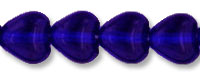 Heart Beads 6 x 6mm : Cobalt