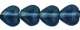 Heart Beads 6/6mm : Montana Blue