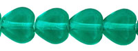 Heart Beads 6 x 6mm : Emerald