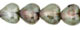 Heart Beads 6/6mm : Luster - Transparent Green