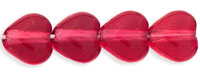Heart Beads 6 x 6mm : Fuchsia