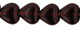 Heart Beads 6/6mm : Garnet