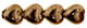 Heart Beads 6/6mm : Bronze