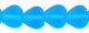 Heart Beads 6/6mm : Matte - Aquamarine