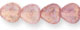 Heart Beads 6/6mm : Luster - Milky Topaz/Pink