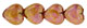 Heart Beads 6 x 6mm : Luster - Opaque Rose/Gold Topaz