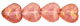 Heart Beads 6/6mm : Pink/Topaz Luster - Milky Pink