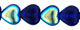 Heart Beads 6/6mm : Cobalt AB