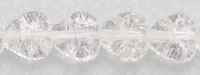 Crackle Heart Beads 6/6mm : Crystal