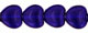 Heart Beads 8/8mm: Cobalt
