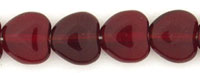 Heart Beads 8 x 8mm: Garnet