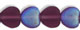 Heart Beads 8/8mm : Matte - Med Amethyst AB