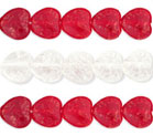 Crackle Heart Beads 8 x 8mm