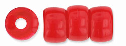 Roll Beads 6mm : Opaque Red