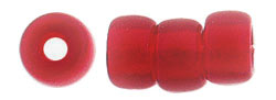 Roll Beads 6mm : Matte - Siam Ruby